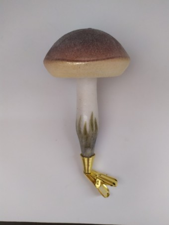 HOUBA KULATÝ KLOBOUK, MAT, BAREVNÝ DEKOR