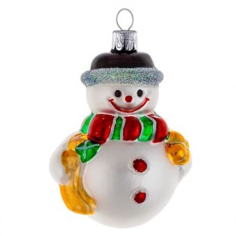 SNĚHULÁK S DÁRKAMA, FORMA, BÍLÝ, MAT, DEKOR