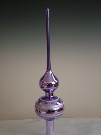 ŠPICE 1-KULOVÁ, hladká, světle fialová, lesk, dekor