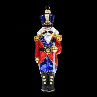 LOUSKÁČEK, vysoký, skleněný, forma, barevný dekor