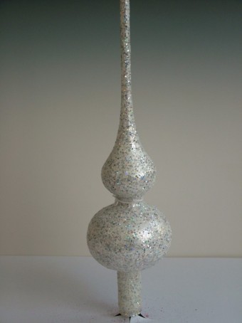 ŠPICE 1-KULOVÁ, bílá, lesk, dekor