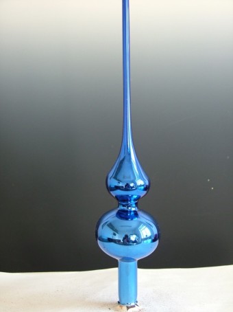 ŠPICE 1-KULOVÁ, hladká, modrá, lesk, bez dekoru