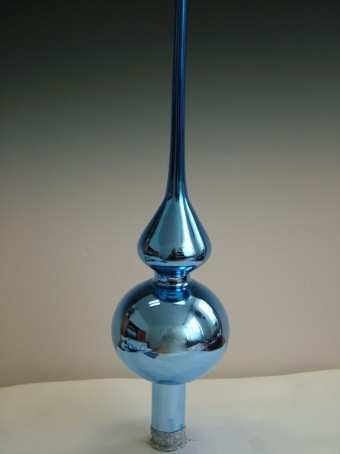 ŠPICE 1-KULOVÁ, hladká, světle modrá, lesk, bez dekoru