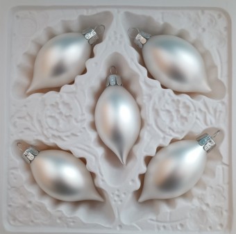 OLIVA, skleněná, bílá, mat, bez dekoru