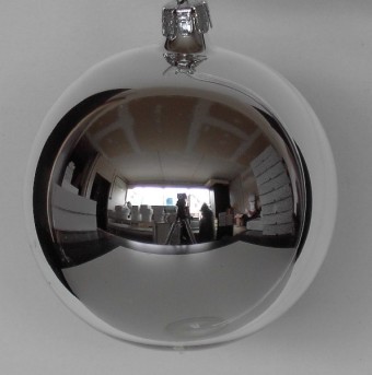 KOULE, SKLENĚNÁ, HLADKÁ, STŘÍBRNÁ, LESK, BEZ DEKORU