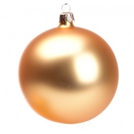 KOULE, SKLENĚNÁ, HLADKÁ, ZLATÁ, MAT, BEZ DEKORU