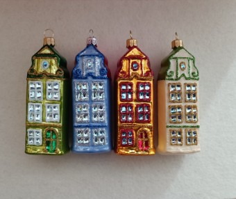 DŮM HISTORICKÝ STŘEDNÍ, skleněný, forma, barevný dekor