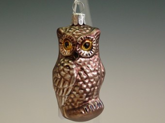 SOVA, FORMA, TMAVĚ HNĚDÁ, MAT, DEKOR