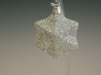 HVĚZDA PLASTICKÁ, FORMA, LESK, SYPANÝ DEKOR