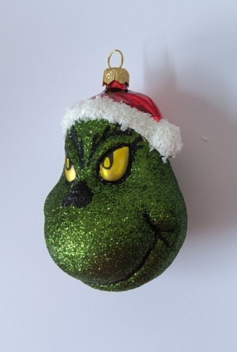 SKŘÍTEK ZELENÝ, skleněný, forma, sypaný dekor