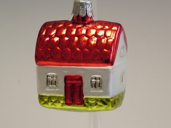 DOMEČEK MALÝ, FORMA, MAT, BAREVNÝ DEKOR, ČERVENÁ STŘECHA